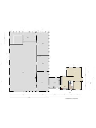 Plattegrond - Oud Emmeloorderweg 24, 8319 AE Schokland - Landgoed Schokland plattegrond begane grond woning en naastgelegen schuur.jpg